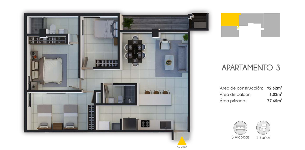 PLANTA TIPO APARTAMENTO